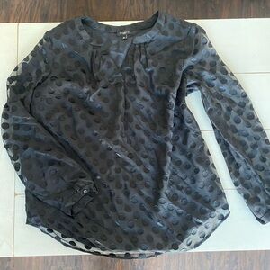 Talbot sheer sleeve top